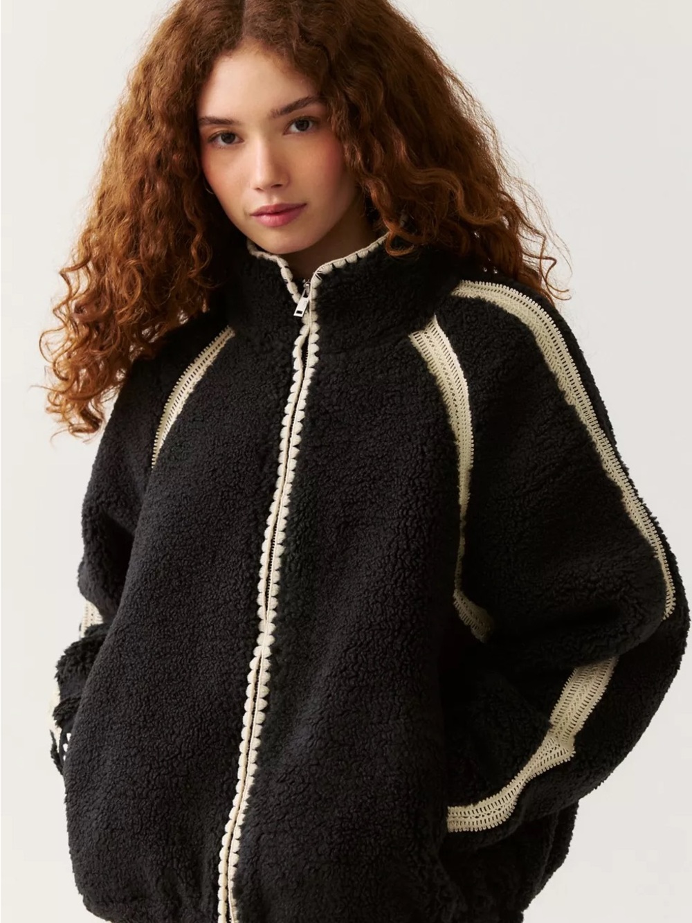 UGG Nikia Crochet UGGfluff Zip-Up Jacket